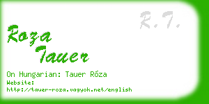 roza tauer business card